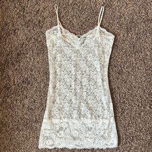 wet seal white lace slip dress